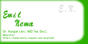 emil nema business card